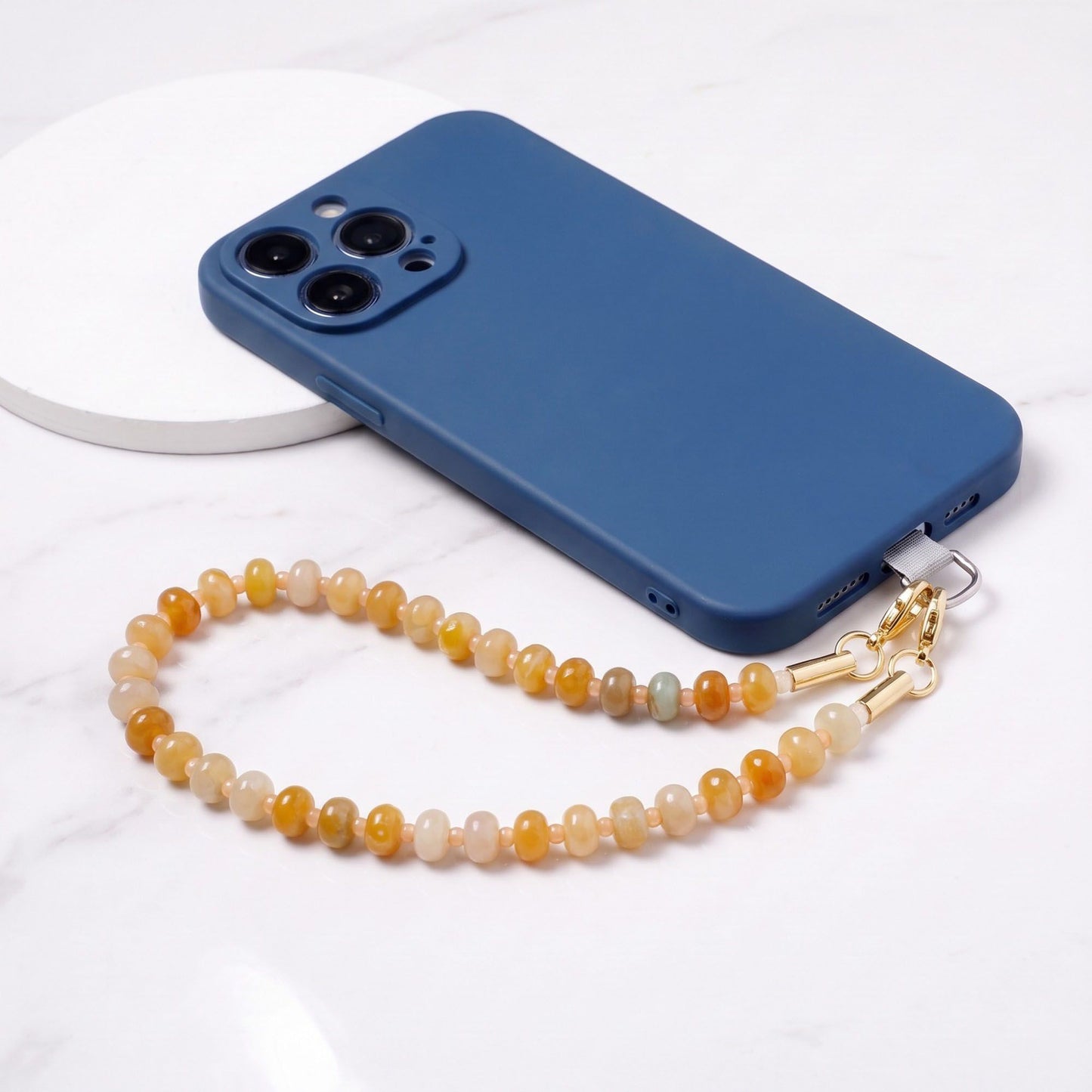 Beaded Phone Wrist Strap with Removable Clasps