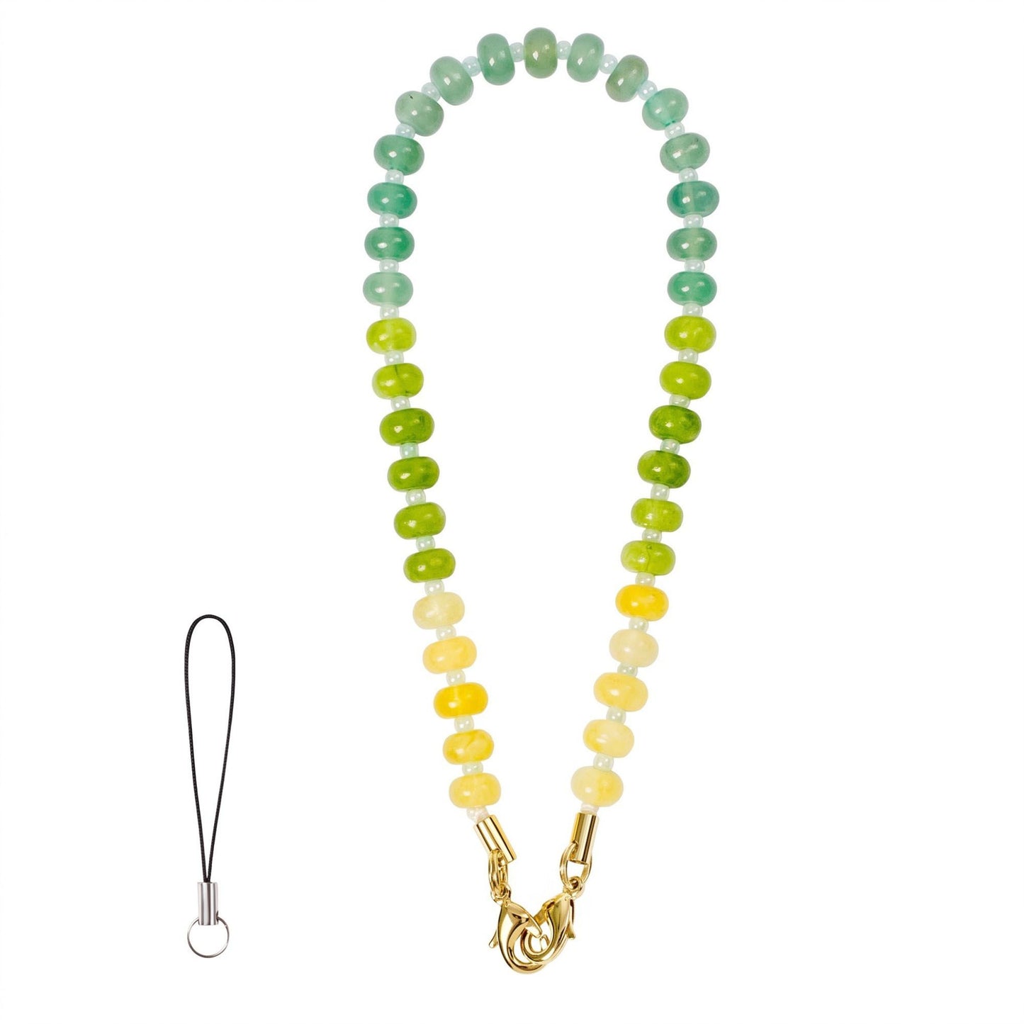 Beaded Phone Wrist Strap with Detachable Clasps
