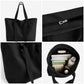 Large Canvas Tote Bag with Zip Closure Shoulder Straps for Work and Travel