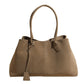 Faux Suede Shoulder Tote Bag Large Capacity Handbag with Magnetic Closure