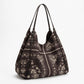 Oversized Bandana Print Hobo Shoulder Bag with Double Handles