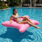 Inflatable Flower Pool Float with Lounger Seat and Wide Petal Shape