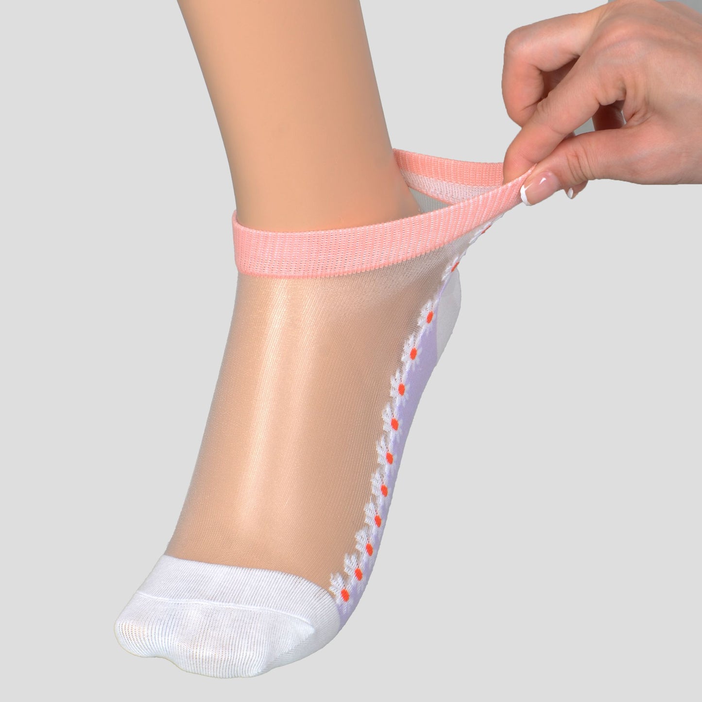 Thin Semitransparent No - Show Socks 5pk Non-slip and Sweat-absorbent