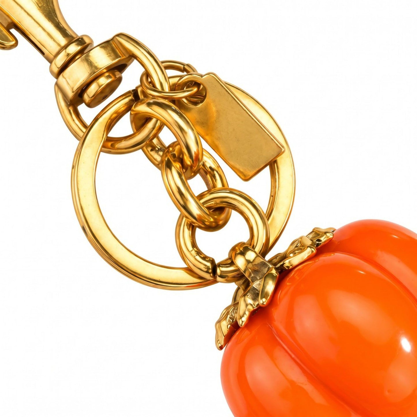 Glitter Pumpkin Keychain and Bag Charm