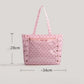 Clear Polka Dot Tote Bag for Women, Large Transparent Shoulder Bag with Bow Detail