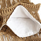 Crochet Fringe Shoulder Bag Open Knit Boho Tassel Handbag Lightweight Woven Crossbody Tote