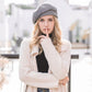 Wool Blend Houndstooth Beret Hat Vintage Painter Cap for Fall Winter