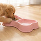 Plastic Bone Shaped Double Pet Bowl for Food and Water