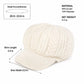 Cable Knit Brim Beanie Faux Fur Lined Warm Winter Hat