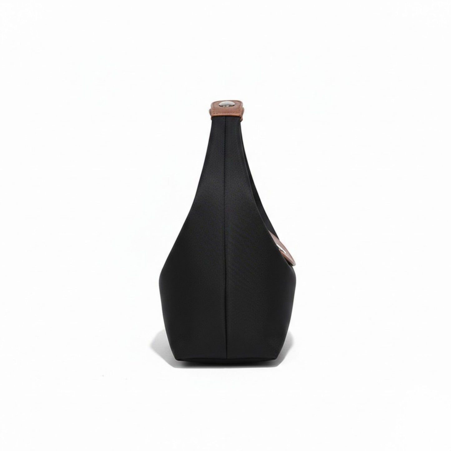 Nylon Mini Hobo Shoulder Bag with Snap Flap Closure and Compact Crescent Silhouette