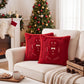 Christmas Gingerbread Throw Pillow Cover Plush Decorative Cushion Cover for Sofa Bed