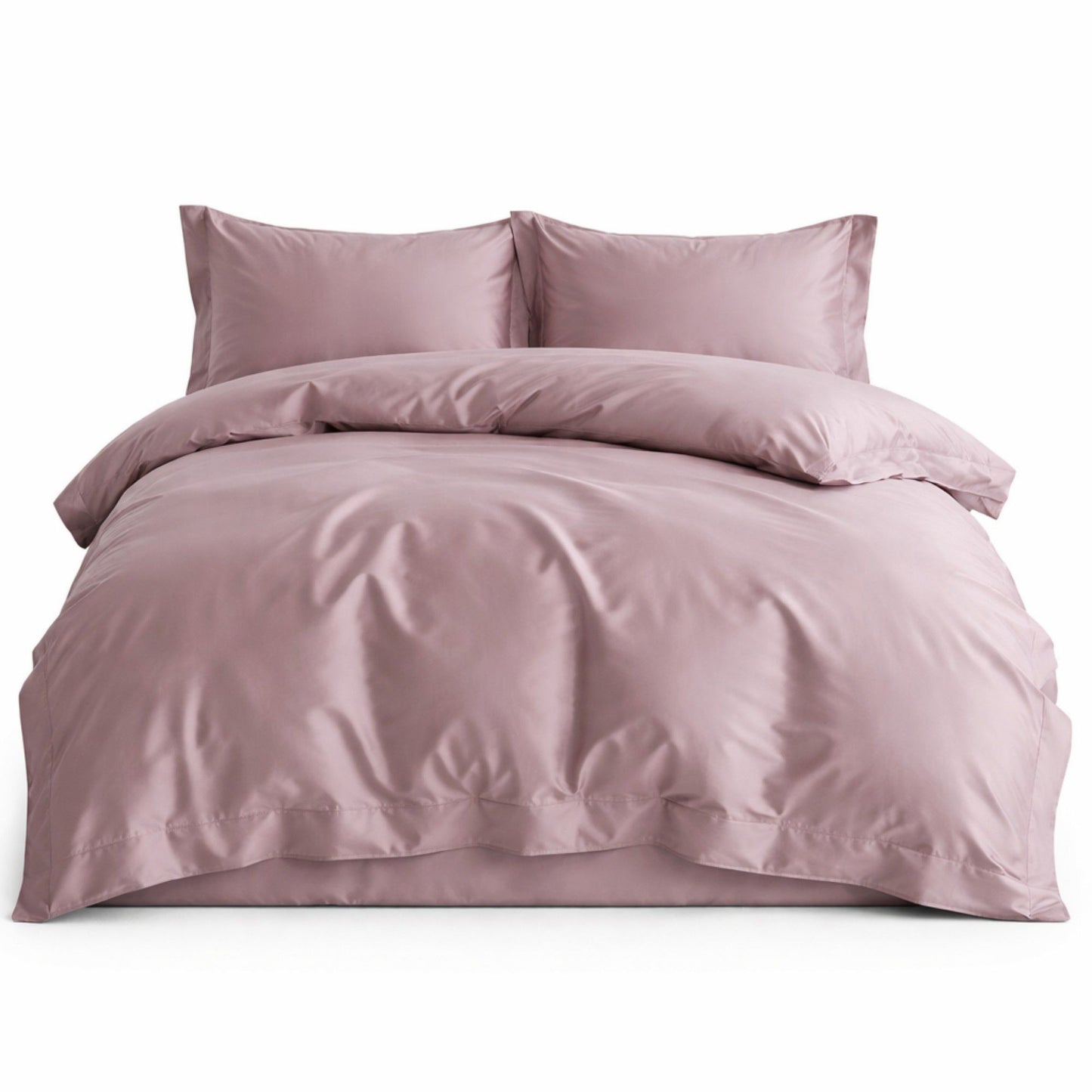 4-Piece Cotton Washed Bedding Set with Duvet Cover Flat Sheet and Pillowcases Soft Smooth Finish