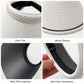 Wide Brim Visor Hat with Faux Pearl Embellished Band and Open Top Design