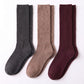 3-Pair Tall Ribbed Knit Crew Socks Set, Soft Slouchy Mid-Calf Casual Socks