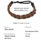 Adjustable Handmade Braided Wig Headband with Fishbone Braid for Women