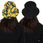 Fruit Print Bucket Hat Double-Side-Wear Reversible Fisherman Hats Summer Foldable Cap for Women- Banana
