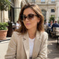 Oversized Rimmed Sunglasses Rounded Frame Elegant Stylish Lightweight Comfortable Fit