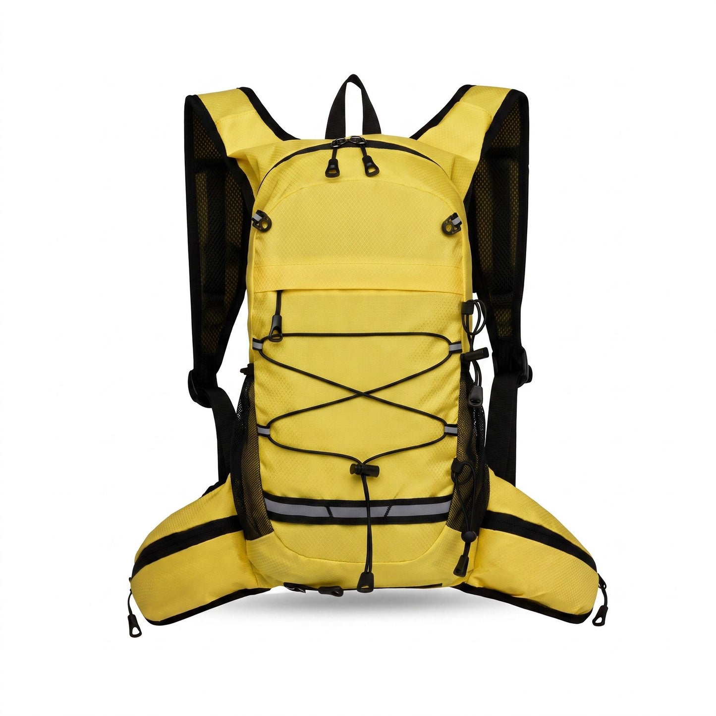Outdoor Hiking Backpack with Bungee Cord Front Pocket Side Mesh Pockets Waist Belt
