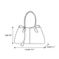Faux Suede Shoulder Tote Bag Large Capacity Handbag with Magnetic Closure