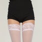 2pcs Women's Sheer Thigh High Stockings with Decorative Lace Top Detail and Soft Stretch Fit for Elegant Feminine Legwear Styling