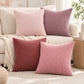 4 Pack Corduroy Throw Pillow Covers 18 x 18 Inch Wide Stripe Texture