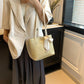 Straw Woven Tote Bag with Bow Accent - Lightweight Summer Shoulder Bag