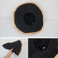 Wide Brim Straw Floppy Hat with Frayed Edges Lightweight Sun Protection for Beach Vacation Outdoor Travel Style