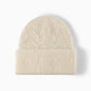 Fuzzy Knit Beanie Hat with Ribbed Cuff