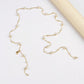 Faux Pearl Waist Chain Belt with Layered Drop Strand Detail 43.5in