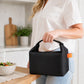 Insulated Roll Top Lunch Bag with Buckle Handle and Leak-Resistant Lining