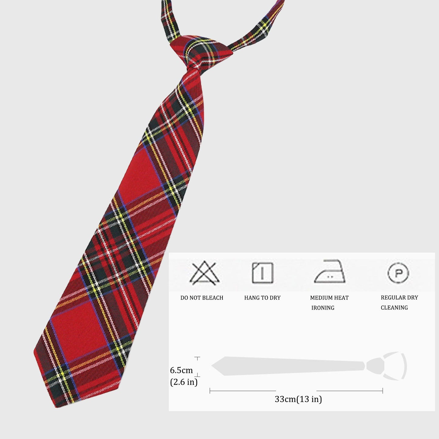 Plaid Pre-Tied Necktie - Stylish Accessory for Casual, Office & School Outfits