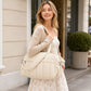 Nylon Travel Tote Gym Bag with Pockets and Shoulder Handles