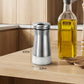 Stainless Steel Spice Shaker Jar with Glass Base and Dispensing Lid