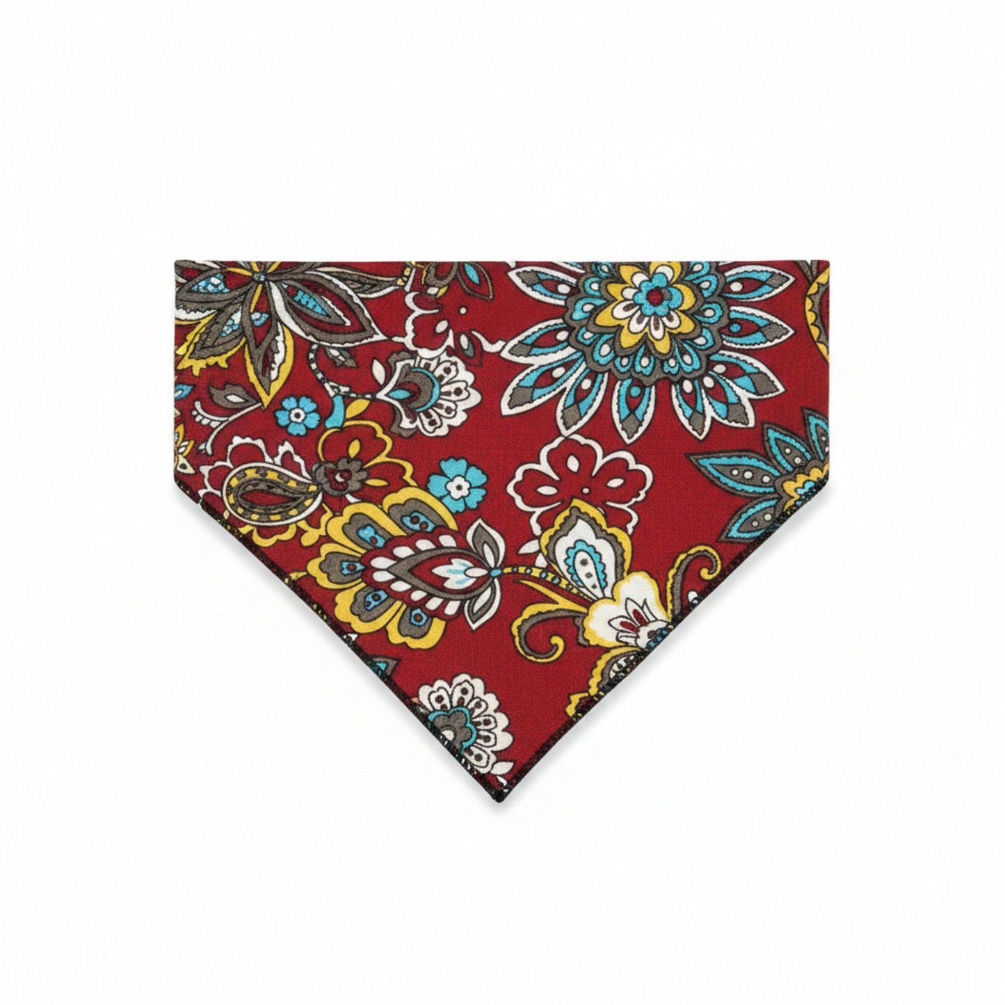 Paisley Floral Pet Bandana Scarf Bohemian Neckerchief for Cats and Dogs Bib
