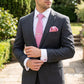 Men's Formal Tie Gift Set with Pocket Square Cufflinks Tie Clip and Gift Box