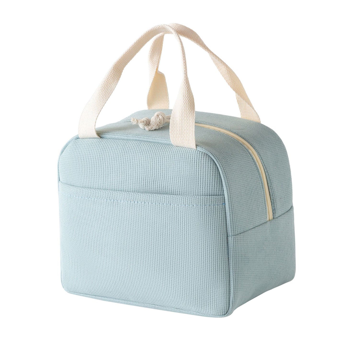 Insulated Corduroy Lunch Bag with Front Pocket