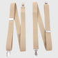 Men's Elastic Suspenders 47 inches - Adjustable 4-Clips Formal & Casual Suspenders for Trousers