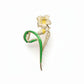2pcs Tulip Flower Metal Hair Claw Clip with Enamel Petal and Leaf Detailing