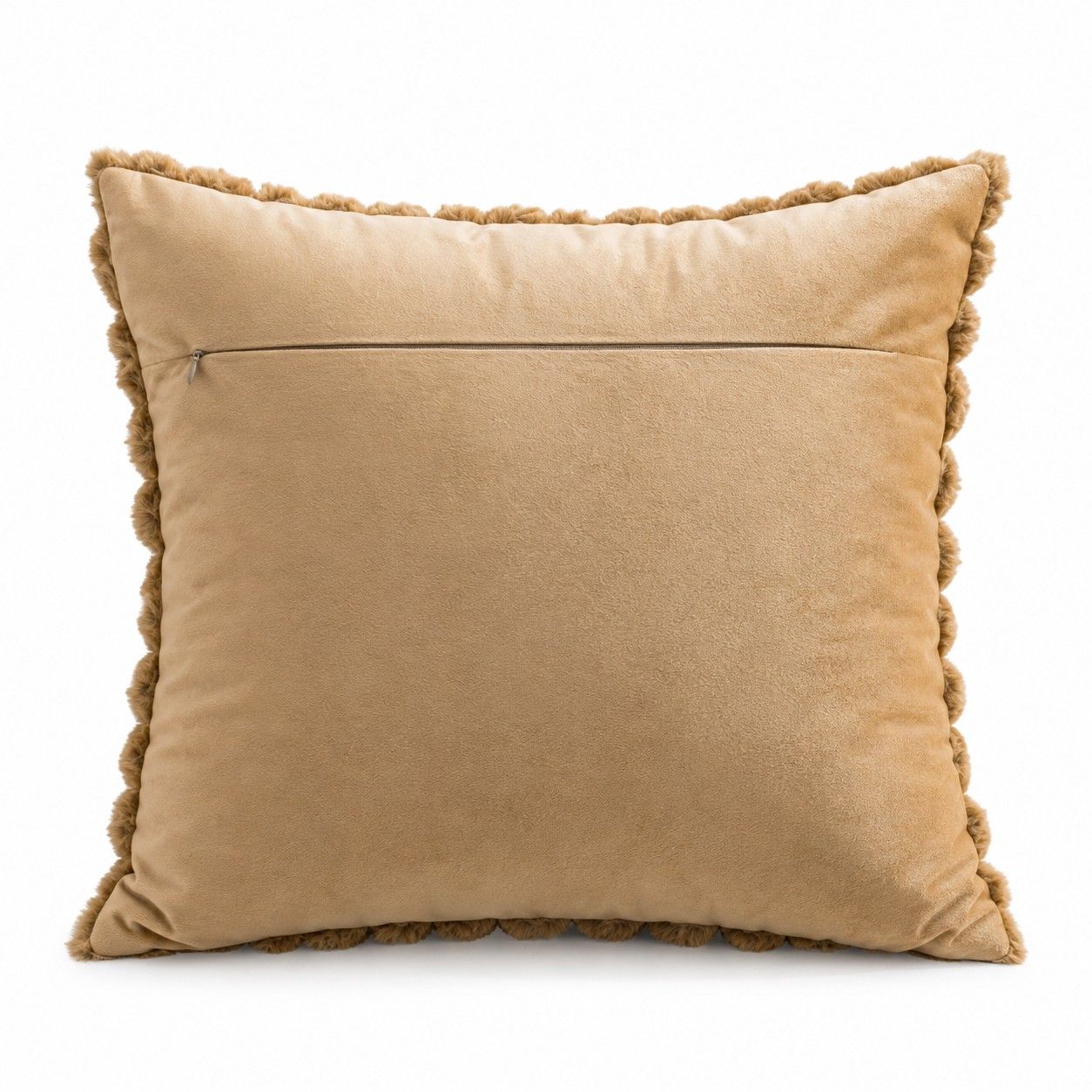 2 Pack Plush Faux Fur Bubble Grid Throw Pillow Covers 18 x 18 Inch for Couch and Bed