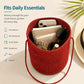 Shimmery Woven Bucket Shoulder Bag Blue Small Crossbody Purse with Braided Strap for Daily Essentials