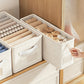 Storage Bin Linen Closet Organizer Basket Foldable Drawer Organizer for Clothes Socks Towels