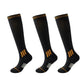 3-Pair Set Knee-High Compression Athletic Socks Breathable Anti-Slip Support Design for Running and Jump Rope