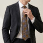 Men's Paisley Tie Gift Set with Matching Pocket Square Cufflinks and Silver Tie Clip