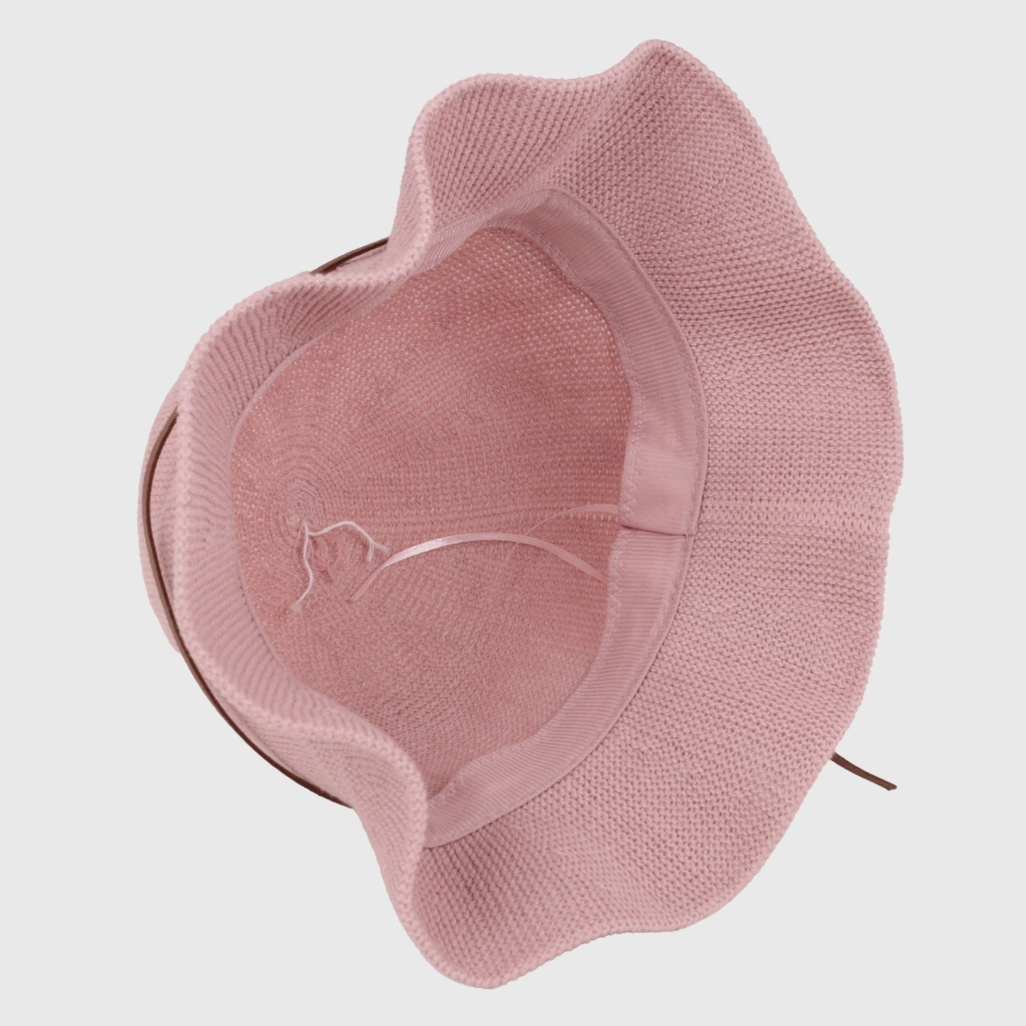 Foldable Crocheted Bucket Hat with Bow Accent