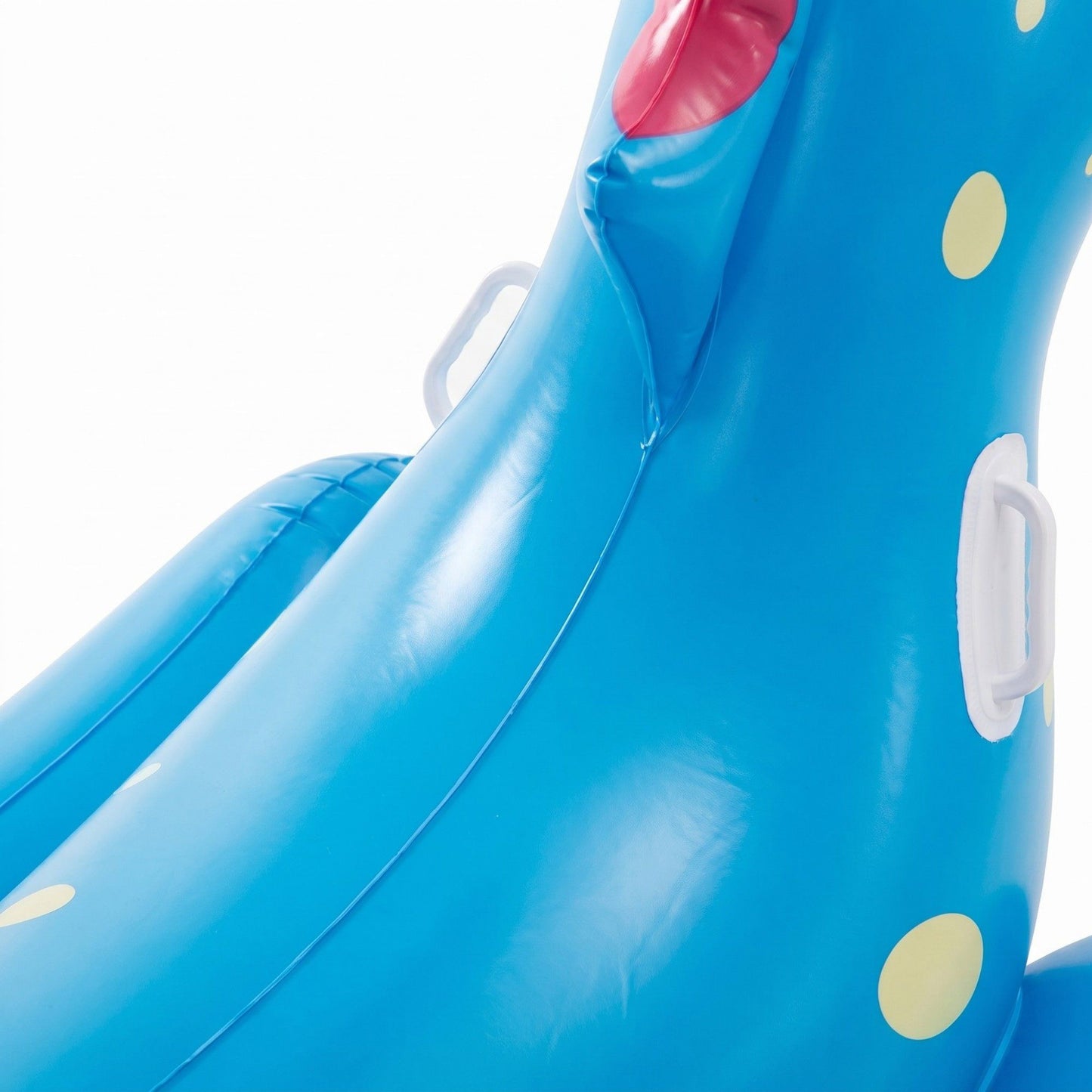 Inflatable Sea Creature Pool Float Ride On with Back Support Durable PVC Water Float for Pool Beach Lake 70.8x31.5x35.4in