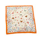 Pure Cotton Butterfly Floral Print Square Scarf Lightweight Fashion Neck Hair Scarf 25.5¡Á25.5 Inches