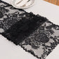 Halloween Black Lace Skull Cutout Table Runner