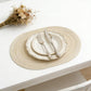 4 Piece Oval Braided Placemats Woven Heat Resistant Dining Table Mats Washable Kitchen Place Mats