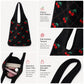 Cherry Knit Tote Bag Crochet Shoulder Purse Large Summer Beach Carryall