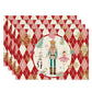 Christmas Nutcracker Placemats Set of 4 Holiday Dining Table Mats 11.8 x 17.7in